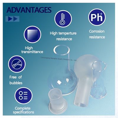 Custom Fused Silica Quartz Glass Flask With Joint