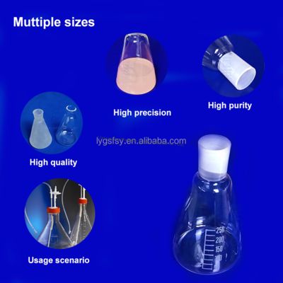 Custom 50-5000ML Quartz Glass Flask With Round  Flat Bottom
