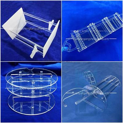 High Purity SIO2>99.99% Quartz Glass Boat with Good Electrical Insulation and High Transmittance >92% for Semiconductor Applications