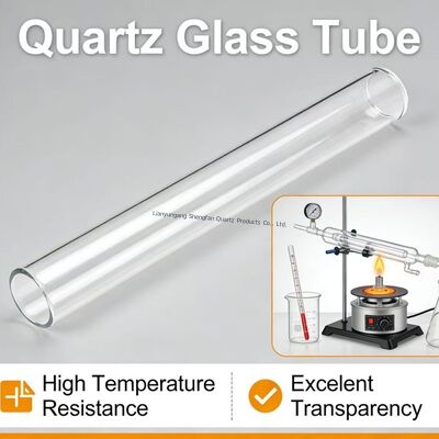 High Purity 99.99% Fused Quartz Glass Tube for Semiconductor Applications with 1100℃ Working Temperature