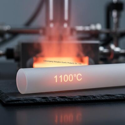 High Temperature Resistance Quartz Glass Tube 40MM Milk White 1100 Celsius