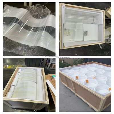 Lab Quartz Small Glass Rod Tubes Mose 6.5 Hardness >92% Light Transmittance