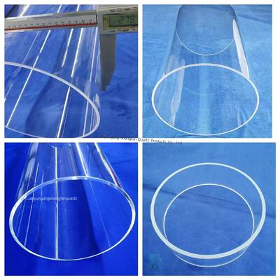 SIO2 Transparent Quartz Glass Tube Polished Fused Electrical Insulation