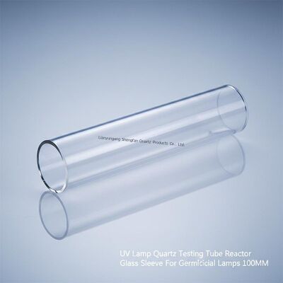UV Lamp Quartz Testing Tube Reactor Glass Sleeve For Germicidal Lamps 100MM