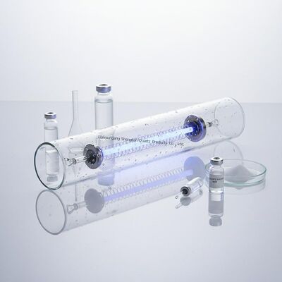 Transparent Quartz Tube Reactor Testing Glass Sleeve For Germicidal Lamps