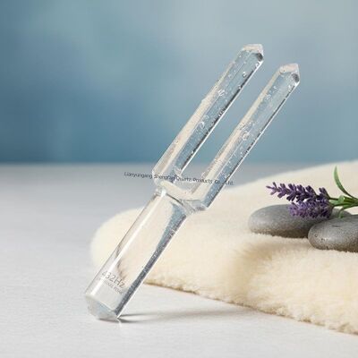 Transparent 432Hz Crystal Tuning Fork for Meditation