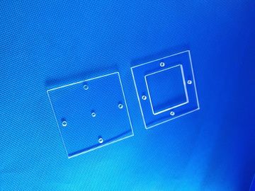 Square Quartz Tube Flange , Quartz Glass Window Strict Size Control Low OH Content