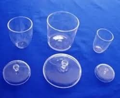 Multi Functional Quartz Urn , Crystal Clear Glassware Transparen 1730 Degree Softening Point
