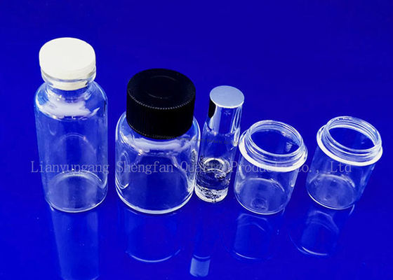 Transparent Quartz Thread Reagent Bottle