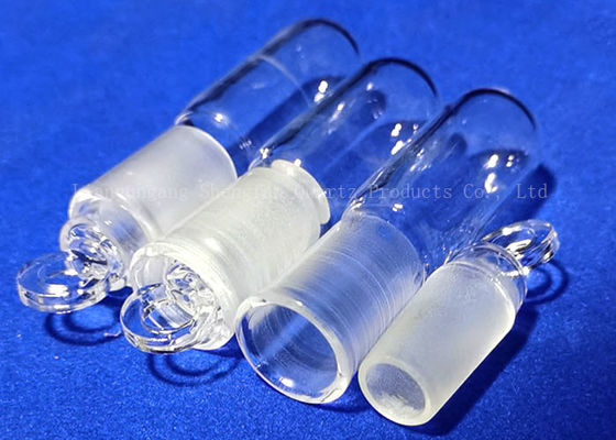 SGS Laboratory Quartz Glass Conical Flask Reagent Bottle Customized With Screw Cap