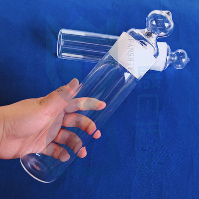 Transparent Laboratory Reagent Bottle Condenser Reactor Water Cooling Quartz Glass