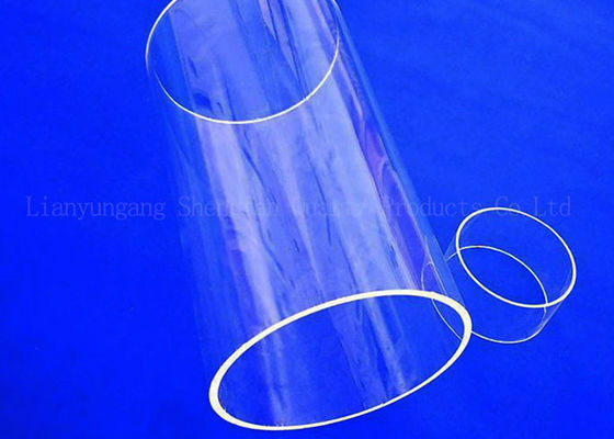 Clear Glass Cylinder Heat Fused Quartz Tube High Temperature