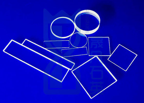 Optical Lenses Thick Glass Plate , Fused Quartz Sheet Smooth Surface Treatment