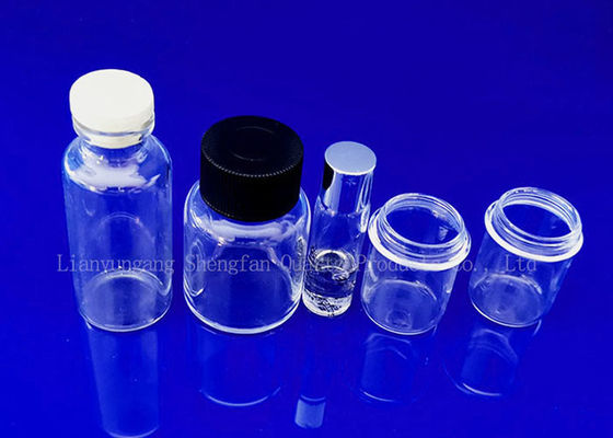 2.2g/Cm3 Quartz Reagent Bottle Clear Fused Silica With Screw Thread Cap