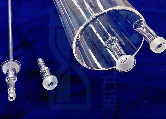 Furnace Quartz Tubing Flange With Large Joints Transparent High Purity