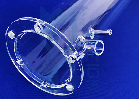 Fused Silica Quartz Glass Flange Ring Sio2 Translucent Frosted