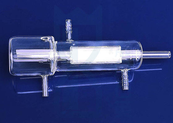 Polishing Double Deck Clear Fused Silica Tube With Side Tube