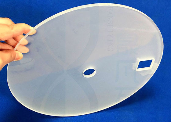 Optical Silica Fused Large Frosted Sio2 Quartz Disc Plate With Hole