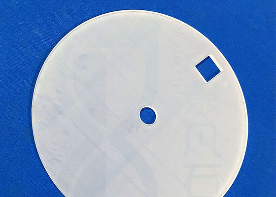 Optical Silica Fused Large Frosted Sio2 Quartz Disc Plate With Hole