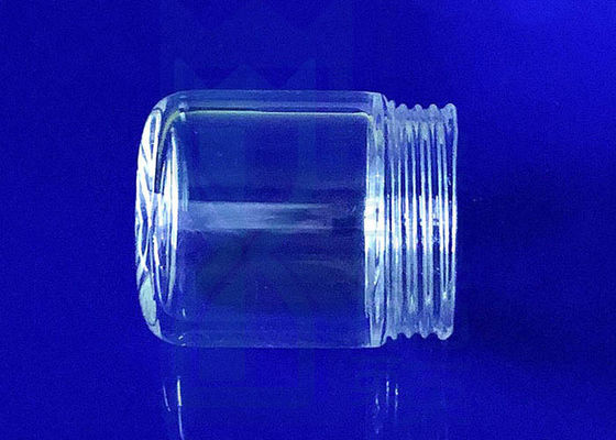 Customize 2.2g/Cm3 Quartz Glass Bottle Clear Flat Bottom With Screw Thread Mouth