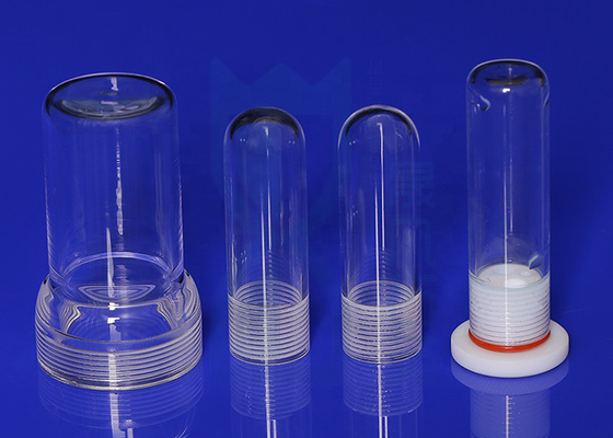 Purity Transparent Fused Silica Glass Reagent Bottle With Screw Caps