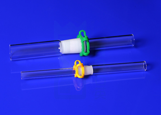 Customize Morse 6.5 Quartz Glass Test Tube With Ground Joints And Side Tube