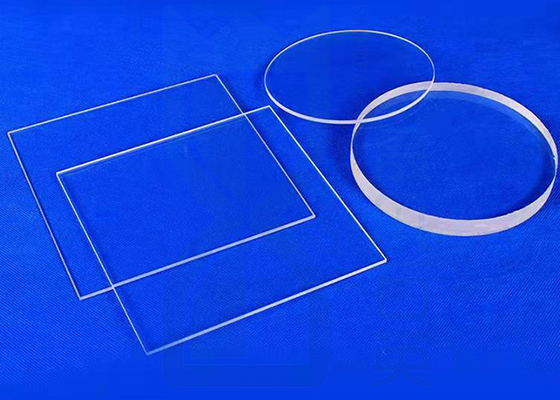 0.3mm Square Round Quartz Glass Plate High Transmittance
