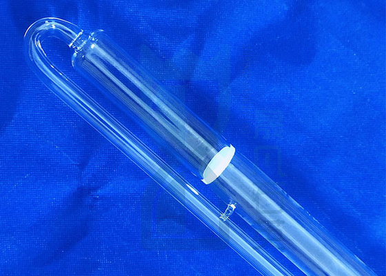 Cylinder Fused Silicon Quartz Glass Test Tube Heaters Transparent Morse 6.5