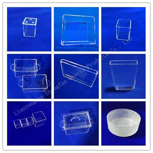 Cuboid Container Quartz Urn Clear Cube Size One Side Open Hardened