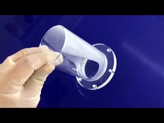 Large Diameter Transparent Quartz Tube Flange For Chemical Pipe