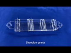 Customized Transparent Semiconductor Photovoltaic Fused Silica Boat Quartz Glass Wafer Carrier